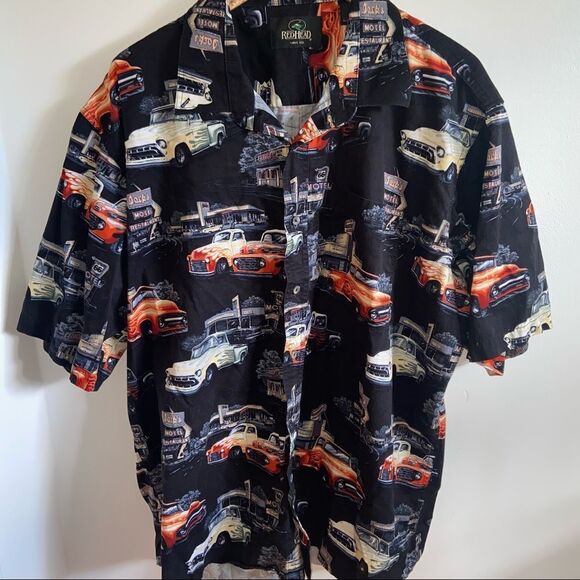 RedHead Vintage Truck Pattern Button up top - Picture 5 of 10